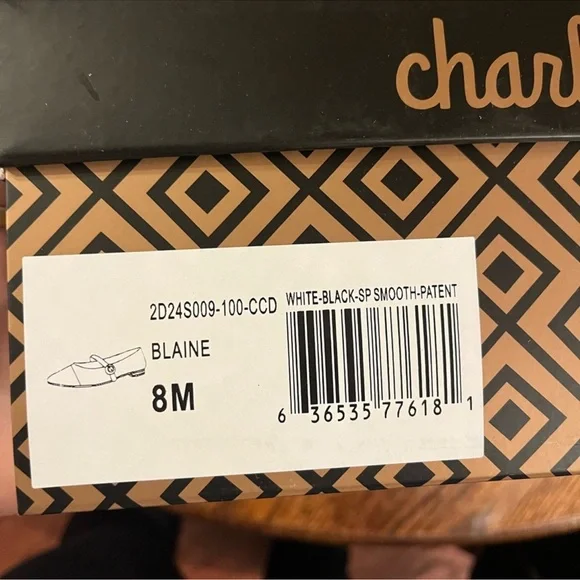 Charles By David Elegant Black and White Women's Flat, NWOT, Size 8M - Picture 5 of 5